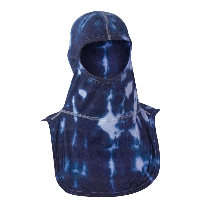 Embrace safety and style with Majestic Fire Apparel Tie Dye Firefighting Hood. PAC II & Nomex Blend tech. Ideal for fearless firefighters worldwide